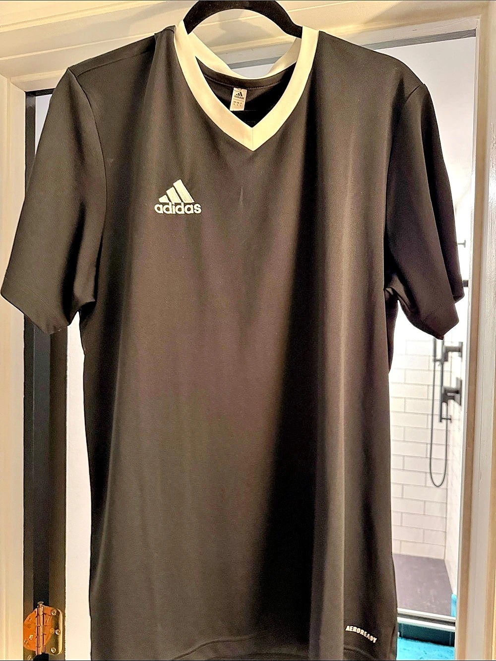 adidas AEROREADY Training V-Neck Jersey Men's large Black & White